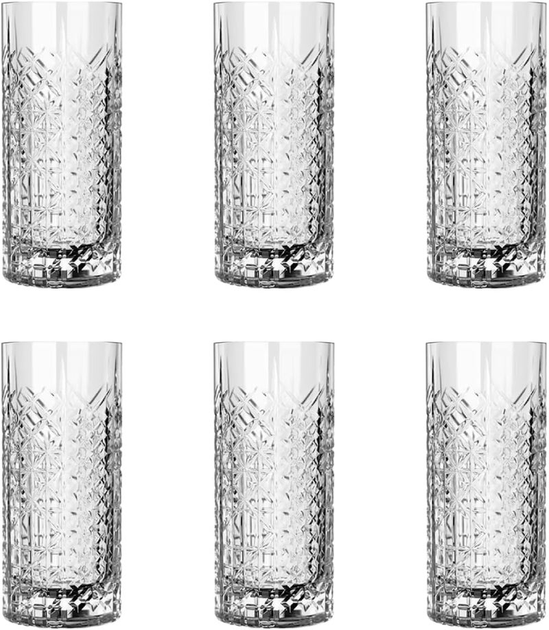 Lucaris Opulence Kin Highball Glass Set - 350ml, Premium Crystal, Set of 6 - Image 2